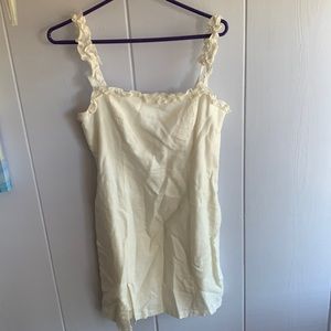 white linen princess polly dress